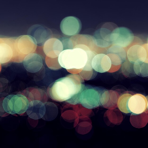 Bokeh da noite da cidade de Los Angeles