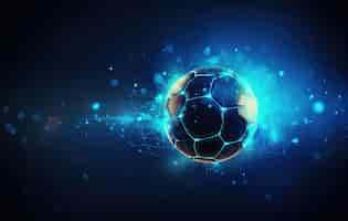 Foto grátis bola de futebol futurista