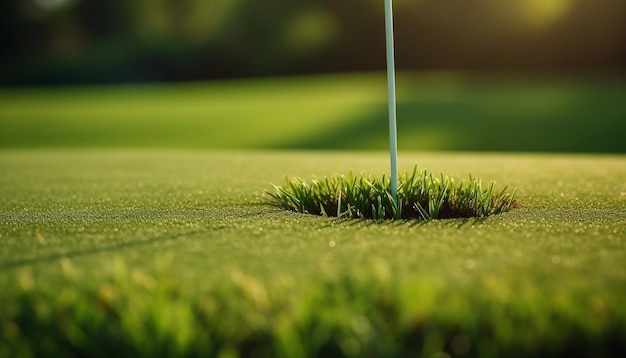 Bola de golfe na atividade de lazer de relva verde gerada por IA