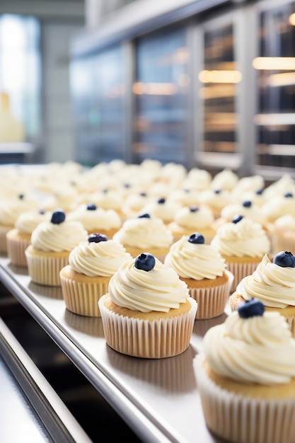 Foto grátis bolinhos deliciosos com blueberries