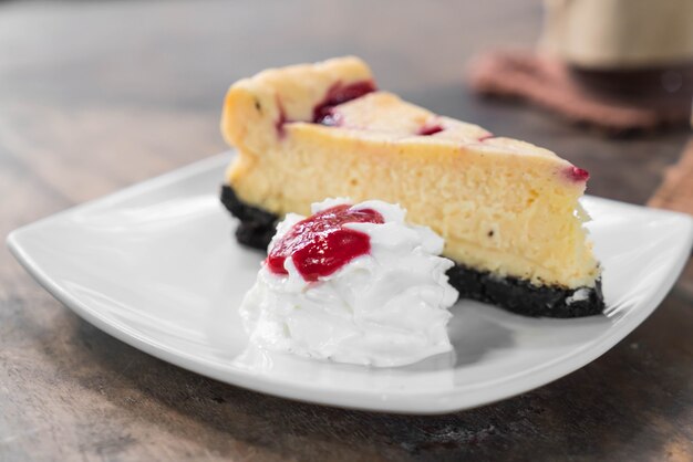 bolo de queijo de framboesa