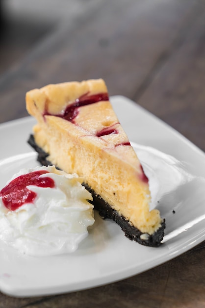 bolo de queijo de framboesa