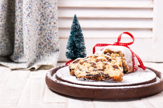 bolo delicioso do Natal com passas