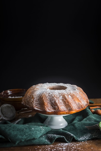 Bolo tradicional com espaço de cópia