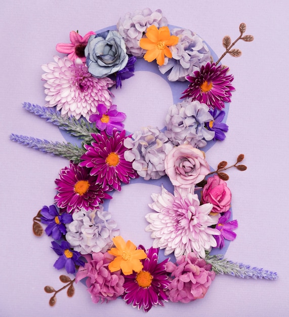 Bonito arranjo floral para o dia da mulher