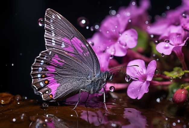 Foto grátis borboleta em flor