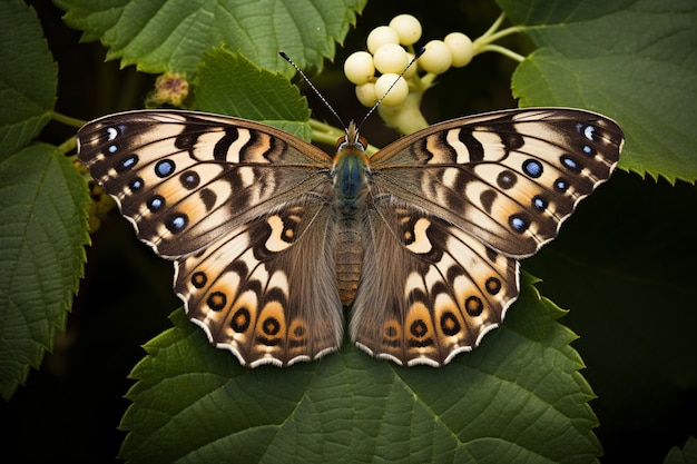 Foto grátis borboleta em folhas