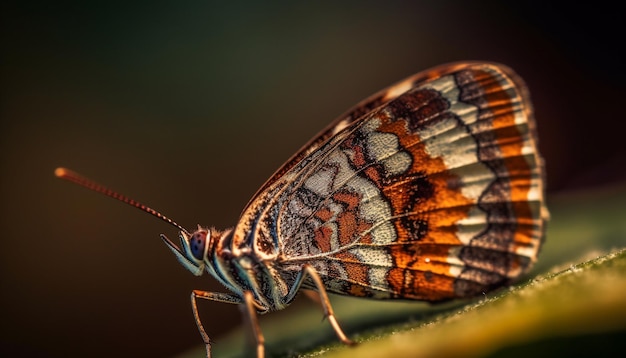 Borboleta vibrante avistada em flor amarela ao ar livre gerada por IA