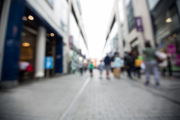 Borrar vista de caminhada de pedestres na rua