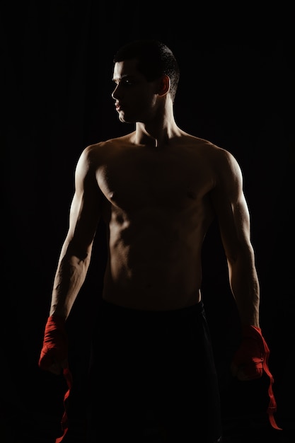 Boxer Atlético se preparando antes da luta