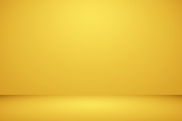 Brilhante parede amarelo estúdio borrão