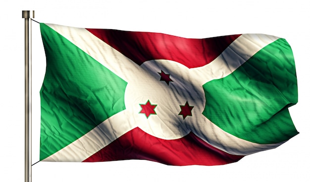 Foto grátis burundi national flag isolated 3d fundo branco