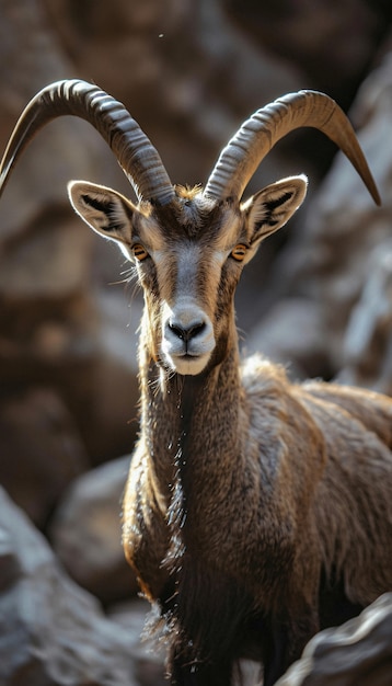 Foto grátis cabra fotorrealista na natureza
