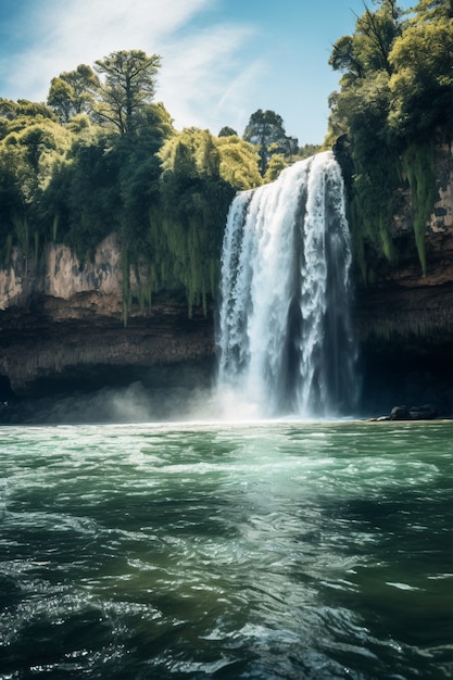 Foto grátis cachoeira com paisagem natural