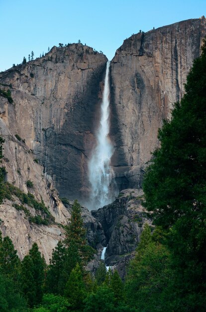 Cachoeiras no Parque Nacional de Yosemite na Califórnia