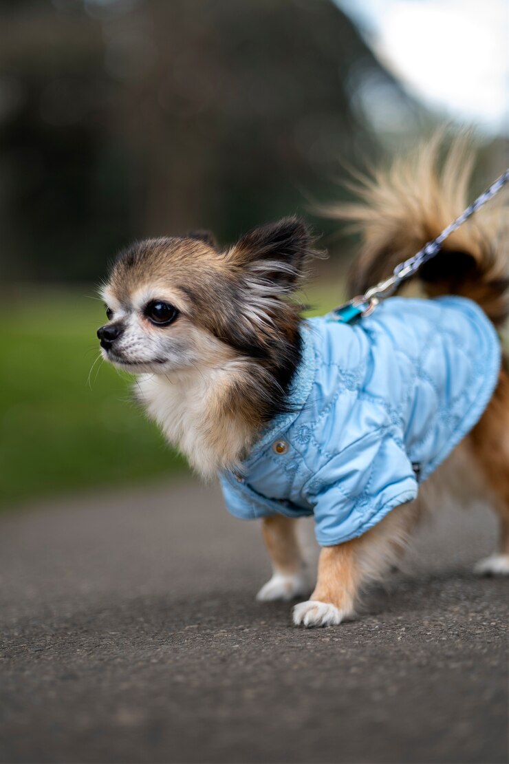 Foto grátis cachorro chihuahua fofo passando tempo ao ar livre