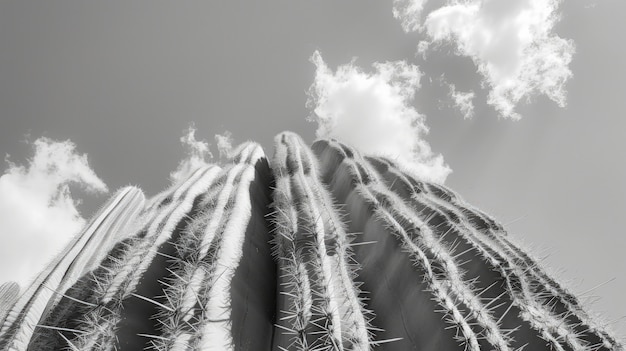 Foto grátis cactos monocromáticos do deserto