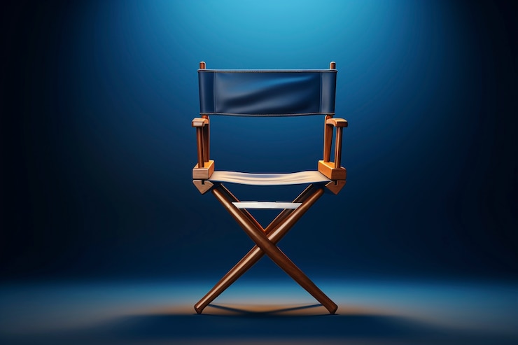 Foto grátis cadeira de diretor de cinema 3d