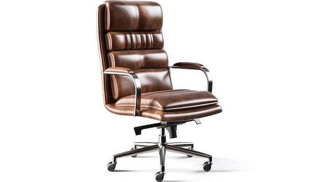 Cadeira de escritório de couro moderna e luxuosa, confortável e elegante, gerada por IA