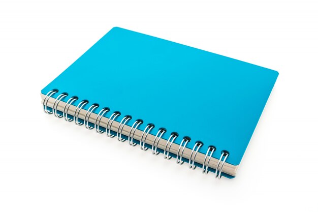 Caderno azul com anéis