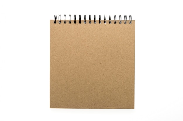 Caderno em branco isolado