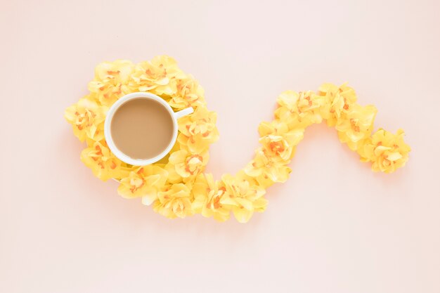 Café e flores