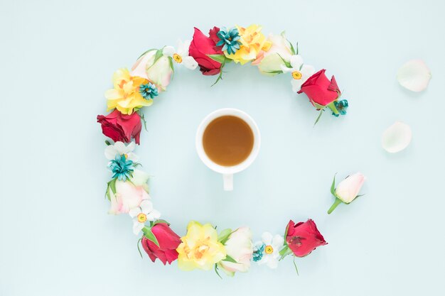 Café e flores