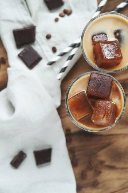 Café gelado com chocolate