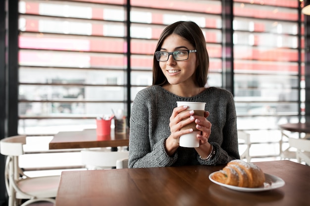 Café mulher feminina tablet mulher