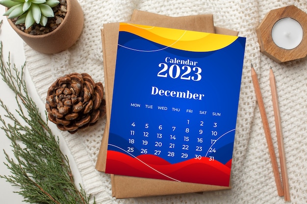 Foto grátis calendário natalino colombiano 2023