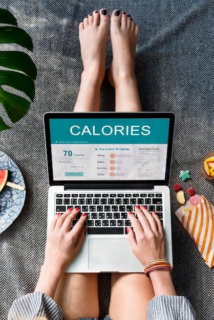 Calorias Nutrição Alimentos Exercício Concept