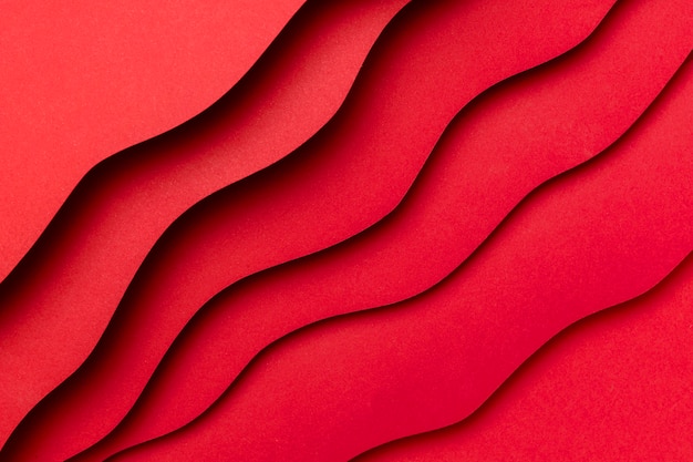 Camadas onduladas de fundo vermelho