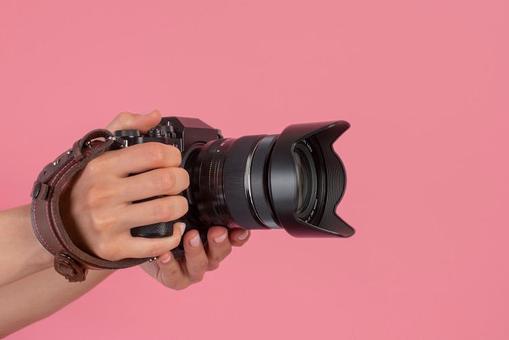 Foto grátis câmera fotográfica de mão