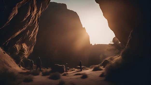 Foto grátis caminhantes no parque estadual valley of fire, nevada, eua