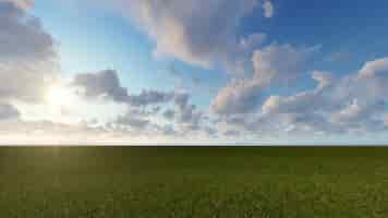 Foto grátis campo com nuvens