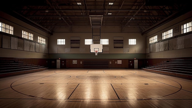 Foto grátis campo de basquetebol escolar