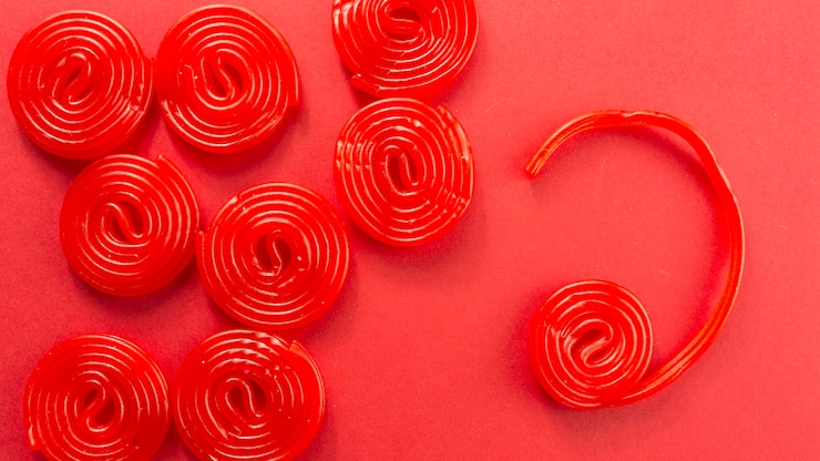 Foto grátis candy espirais em vermelho
