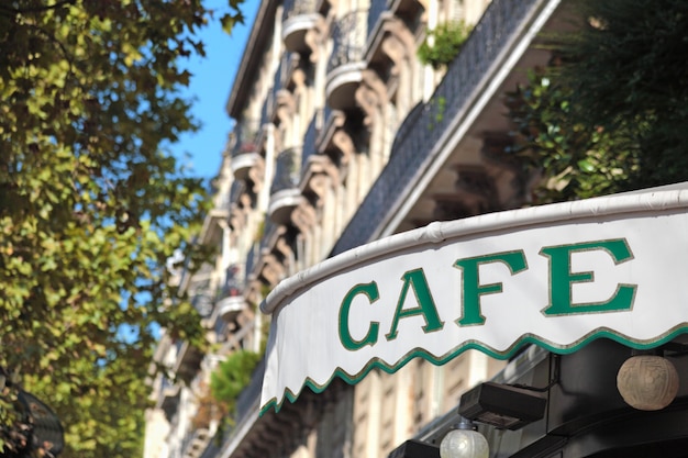 Canopy do café em paris