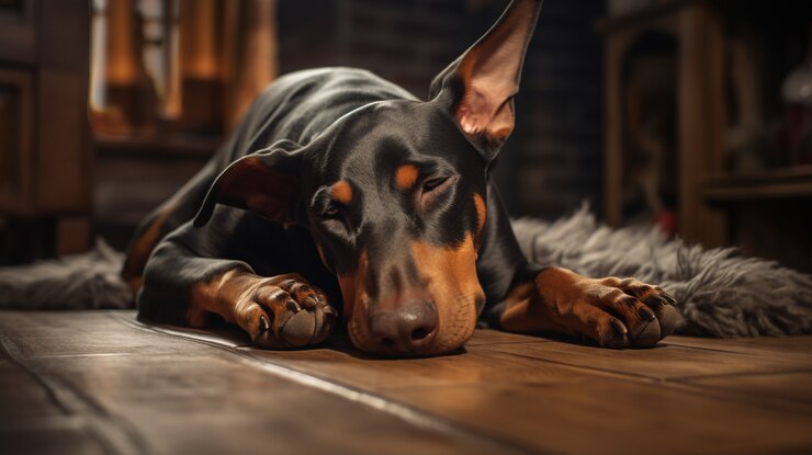 Foto grátis cão bonito a dormir é gerado