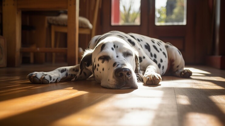 Foto grátis cão bonito a dormir é gerado