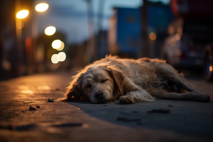 Foto grátis cão bonito a dormir é gerado