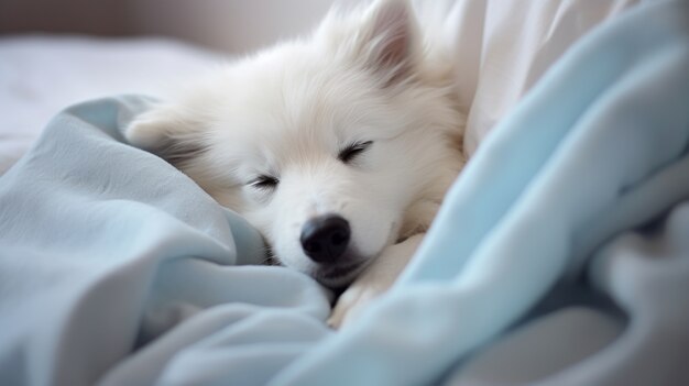 Cão bonito a dormir é gerado