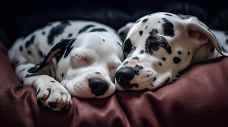 Foto grátis cão bonito a dormir é gerado