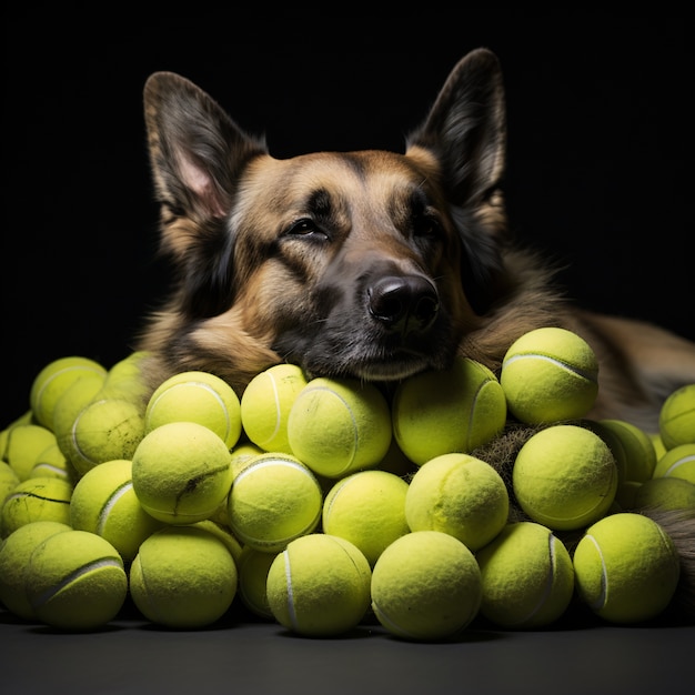 Foto grátis cão bonito a dormir é gerado