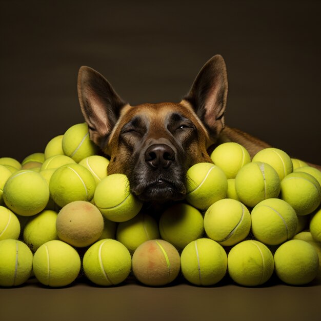 Foto grátis cão bonito a dormir é gerado