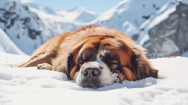 Cão bonito a dormir é gerado