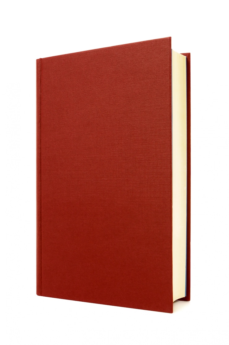 Foto grátis capa dianteira de livro de capa dura vermelha