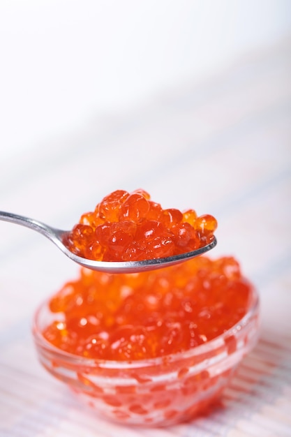 Capelin Sushi Caviar - Laranja Masago. Caviar de truta defumado ou caviar de salmão kosher