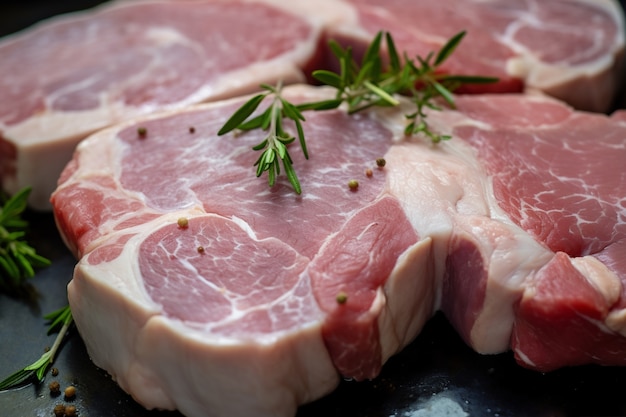 Foto grátis carne crua na mesa