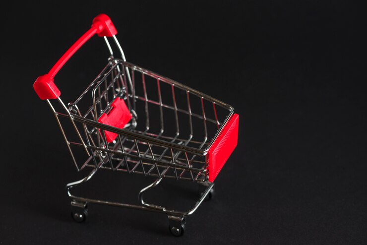 Foto grátis carrinho de supermercado de brinquedo